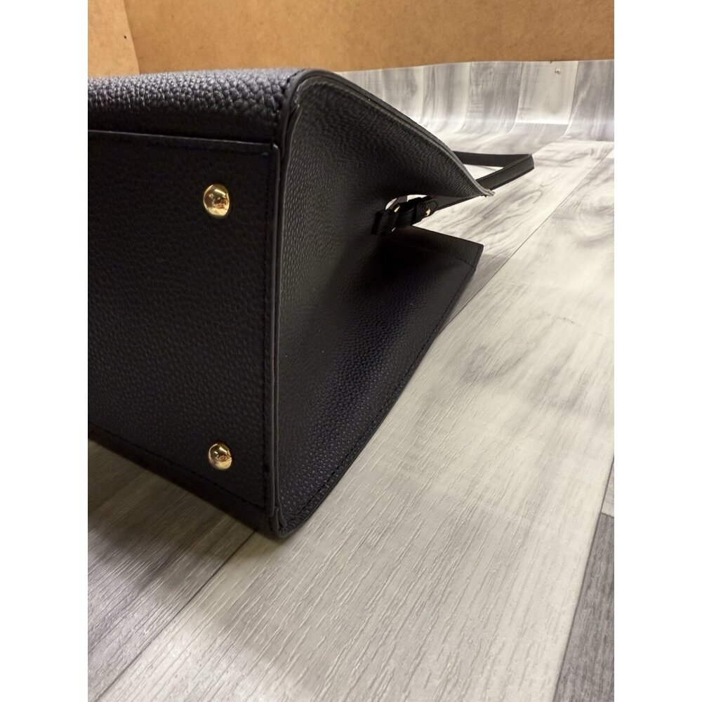 ✅Ralph Lauren Black Pebbled Leather Brigitte Tote Handbag  Plus Key Chain R.L.L - Picture 5 of 14